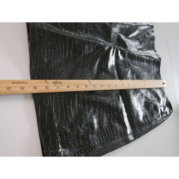 Calvin Klein Women's Black Faux Leather Mini Skirt Size 10 - Picture 7 of 8